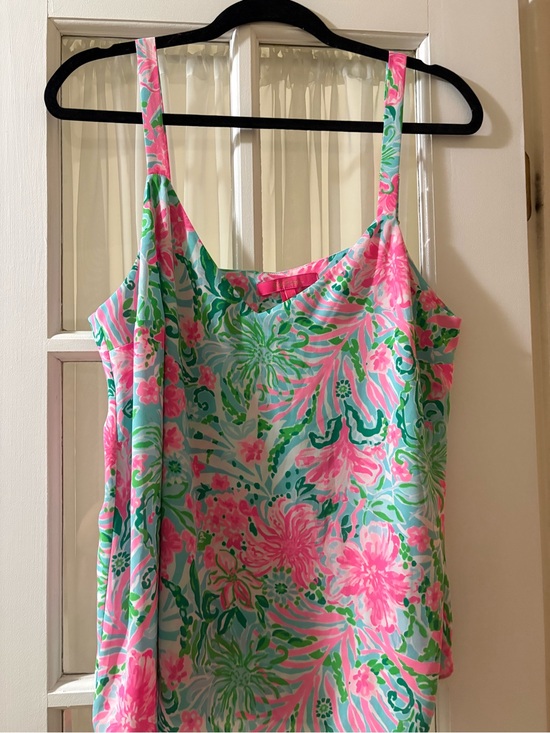 Lilly Pulitzer Tops - Lilly Pulitzer Pink & Green Floral Print Tank Top